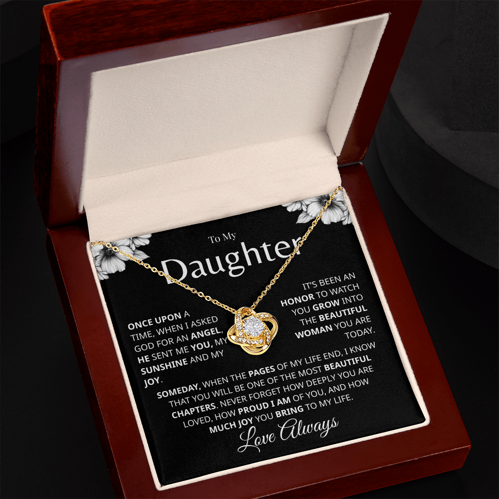 To My Daughter Love Knot Necklace | My Beautiful Chapter
