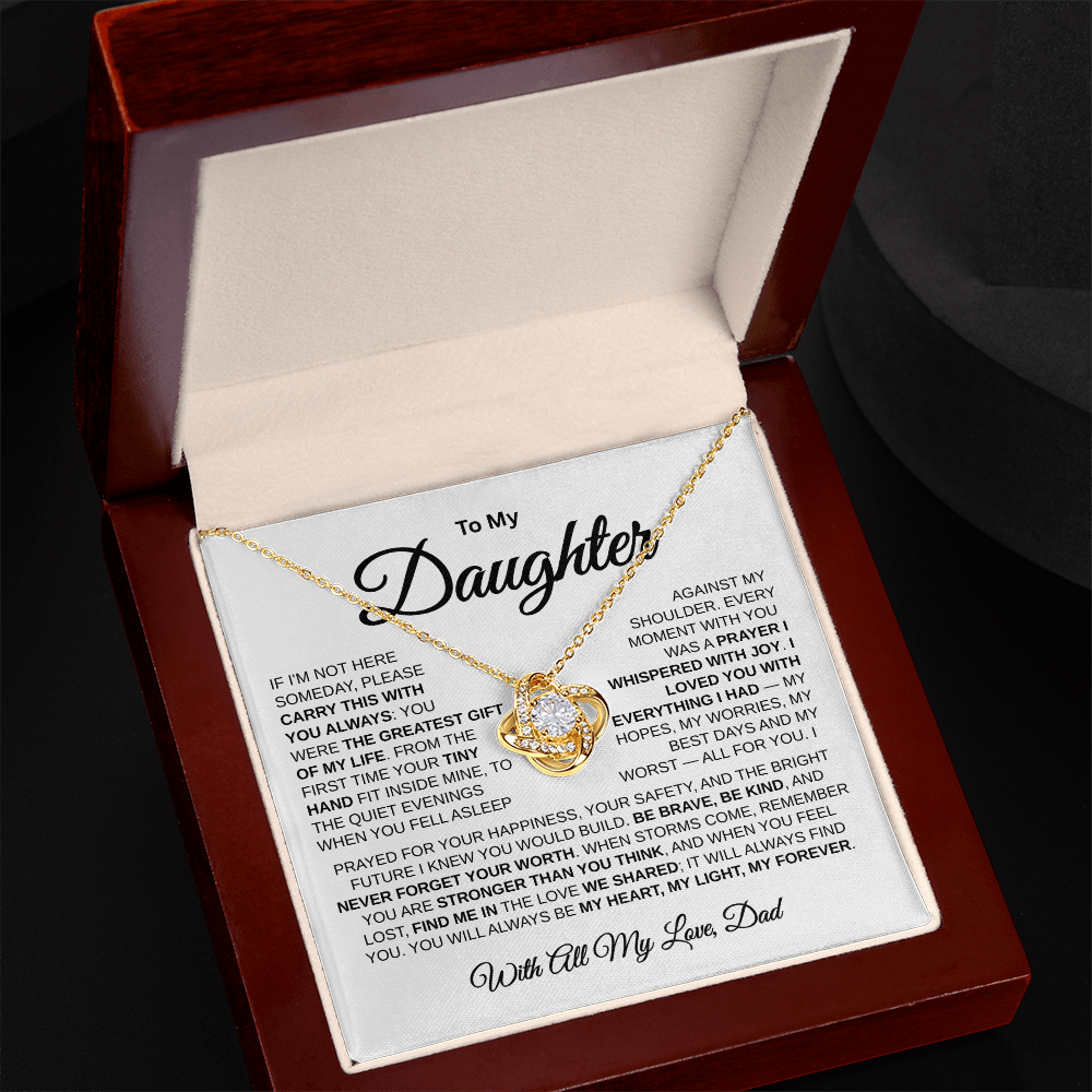 To My Daughter | Loved Beyond Measure | Love Knot Necklace