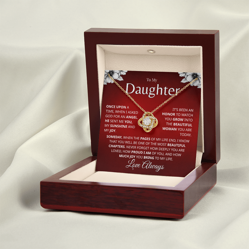 My sunshine and joy daughter necklace gift