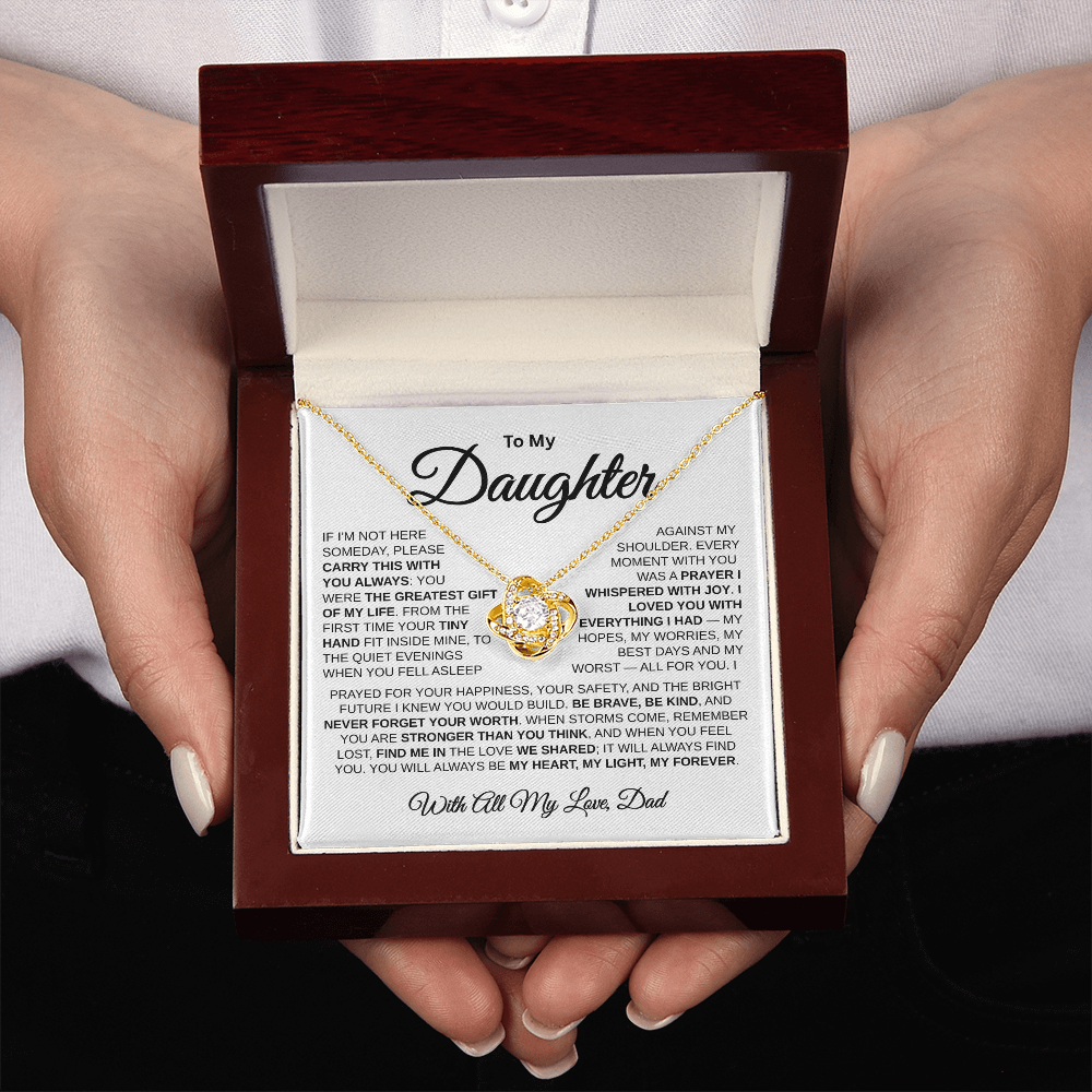 To My Daughter | Loved Beyond Measure | Love Knot Necklace