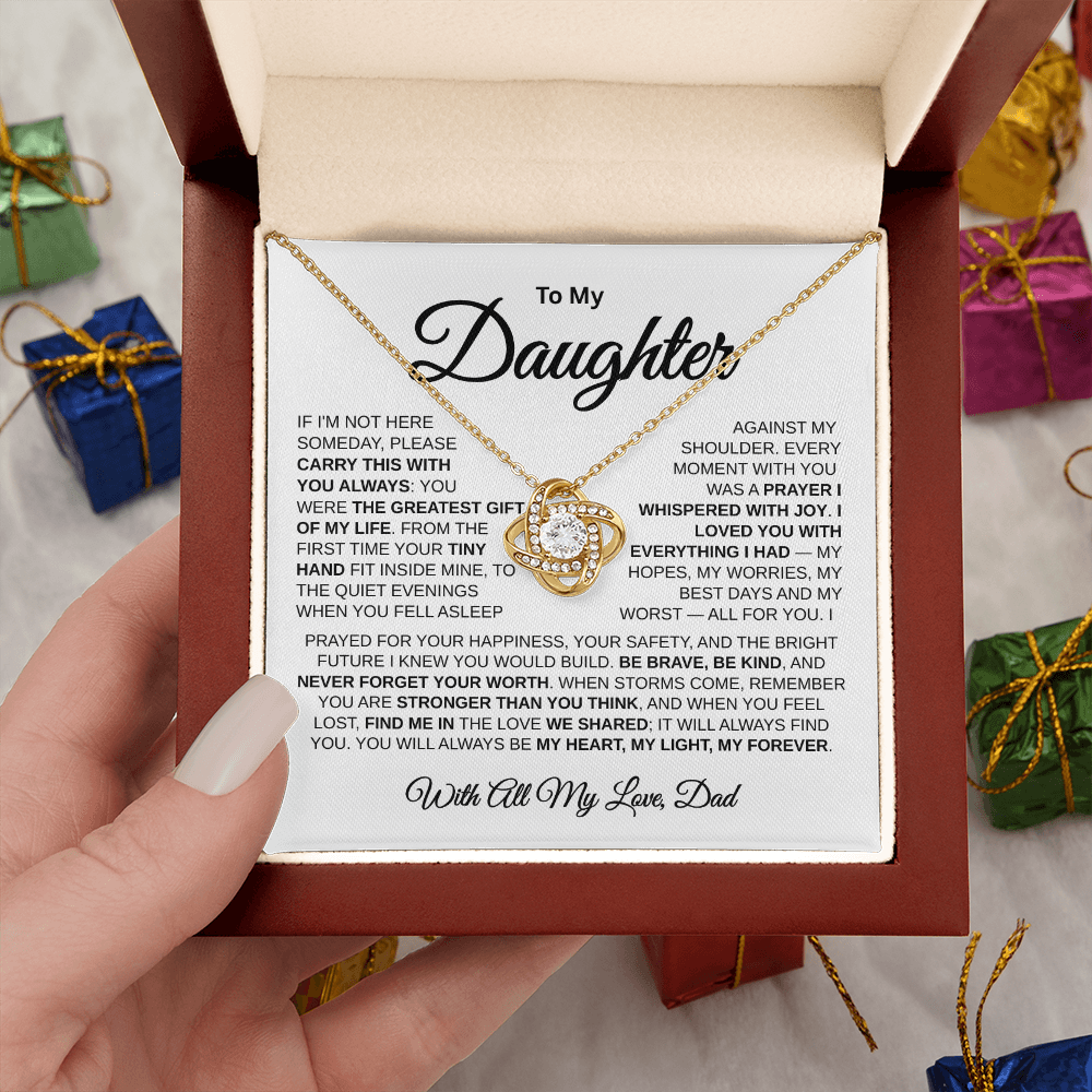 To My Daughter | Loved Beyond Measure | Love Knot Necklace
