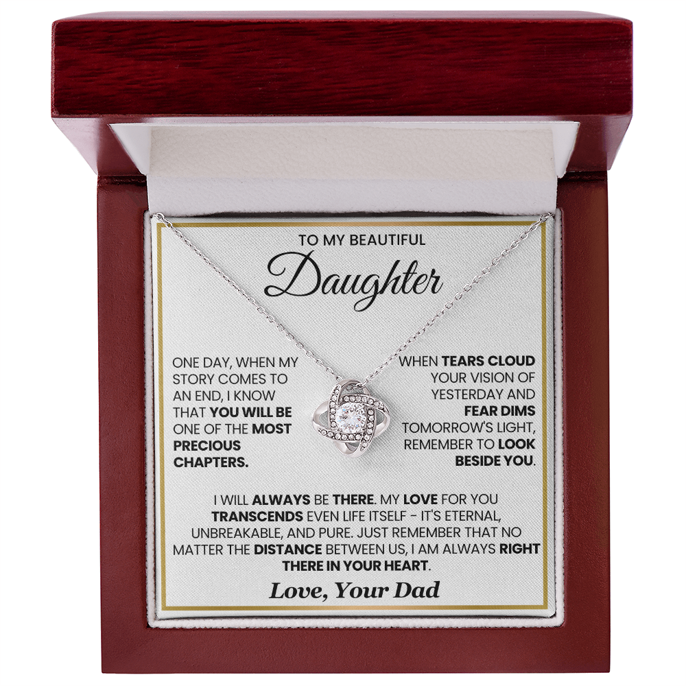 To My Beautiful Daughter | Most Precious Chapter | Love Knot Necklace