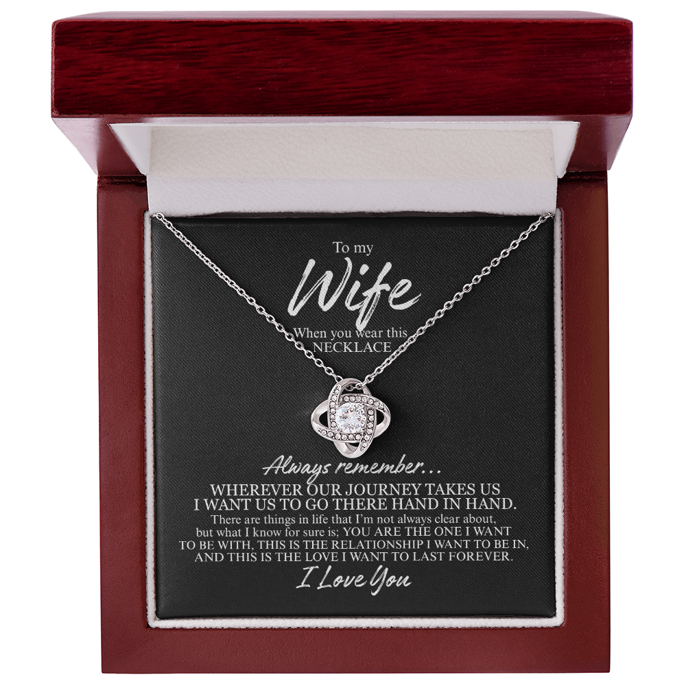 love knot necklace gift for wife anniversary or birthday