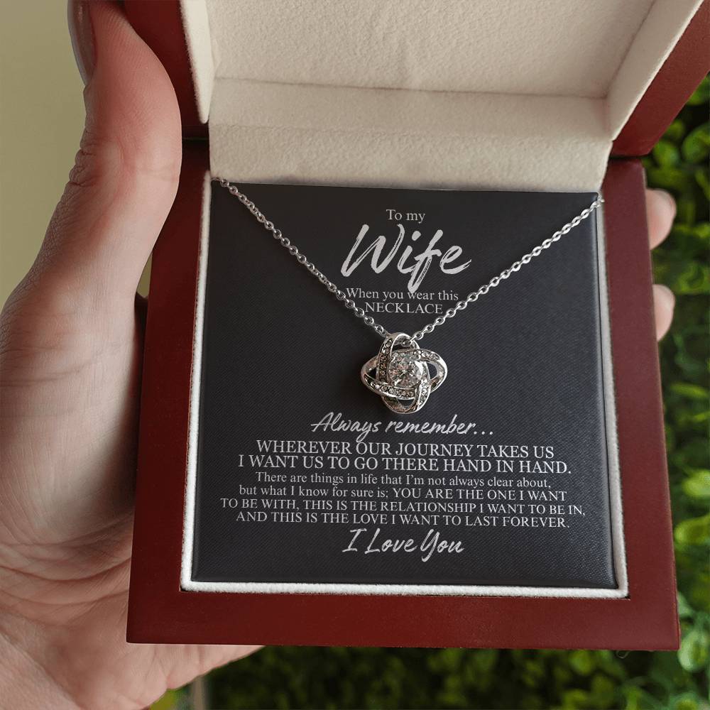 Romantic jewelry gift for wife in Mahogany gift box — I Love You Forever

