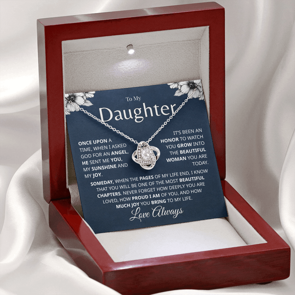My sunshine and joy daughter necklace gift