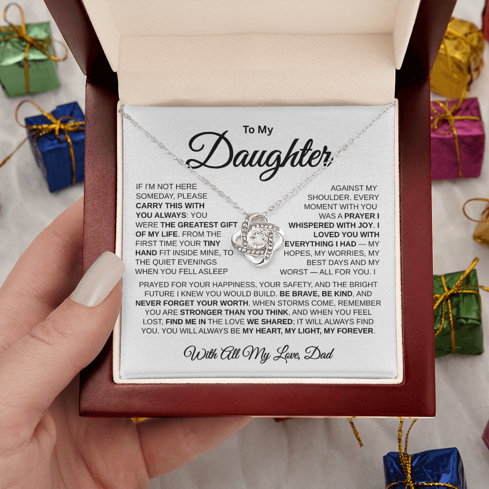 To My Daughter | Loved Beyond Measure | Love Knot Necklace