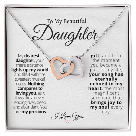 Give your daughter a meaningful gift that will last forever with the Interlocking Hearts necklace. This stunning accessory is embellished with cubic zirconia crystals and symbolizes your never-ending love. Show her how much she means to you and give her the gift of eternal hope! Get free shipping at Giftiveo today.