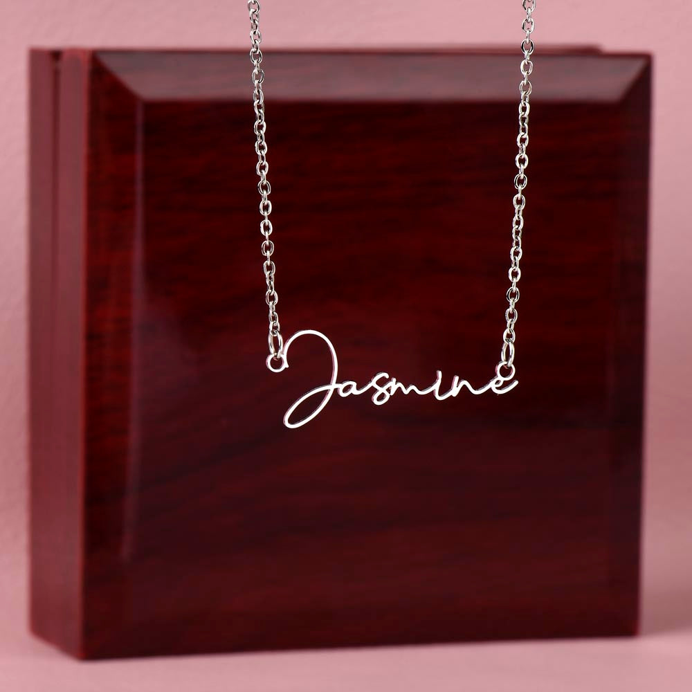 To My Daughter | Believe In Yourself | Personalized Signature Name Necklace