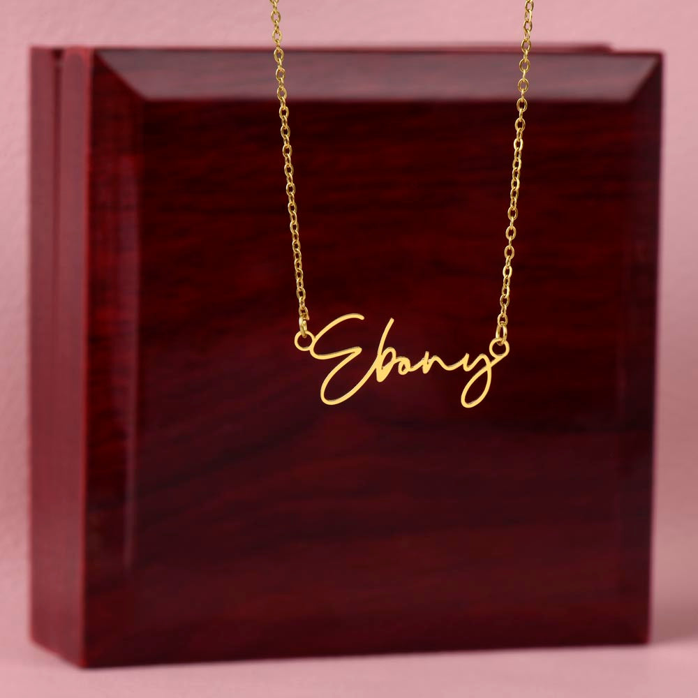 To My Daughter | Believe In Yourself | Personalized Signature Name Necklace
