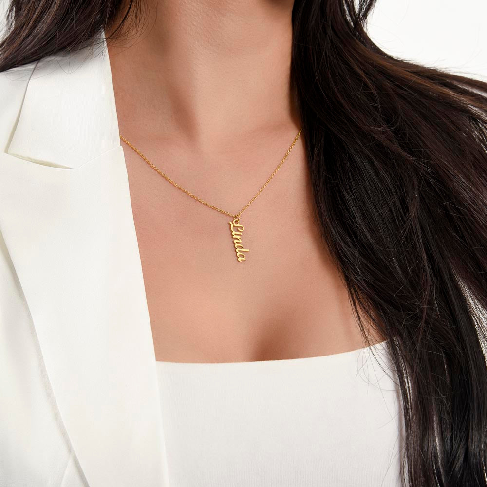 To My Daughter | Your Spirit Is Unbreakable | Personalized Vertical Name Necklace