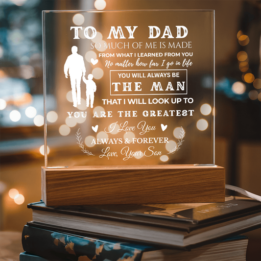To My Dad | You Are The Greatest | Acrylic Plaque (WHT)