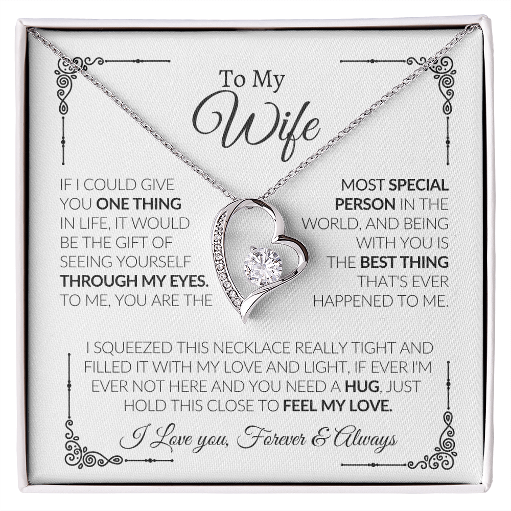 Forever Love Necklace with heartfelt message card “If I could give you one thing…
