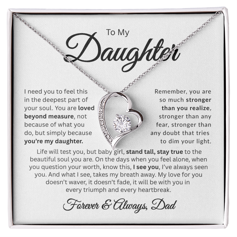 To My Daughter | Loved Beyond Measure | Forever Love Necklace