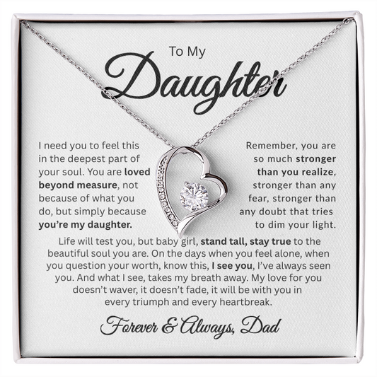 To My Daughter | Loved Beyond Measure | Forever Love Necklace