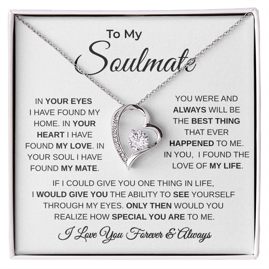 To My Soulmate | The Love Of My Life | Forever Love Necklace