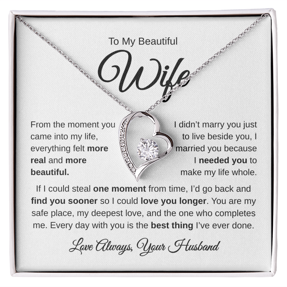To My Beautiful Wife | Best Thing | Forever Love Necklace