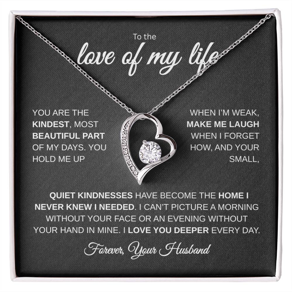 The Love of My Life | I Love You Deeper | Forever Love Necklace