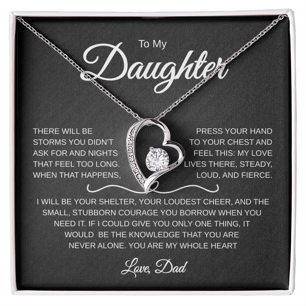 To My Daughter | You Are My Whole Heart | Forever Love Necklace