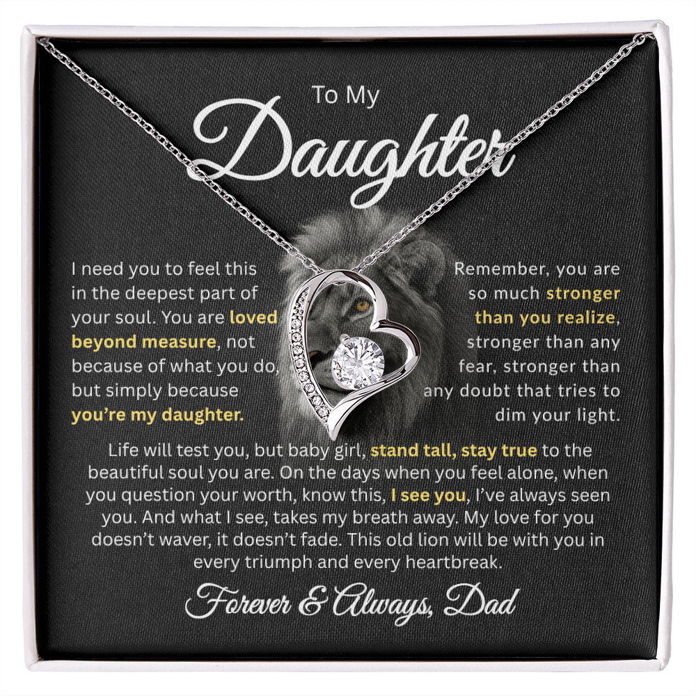 To My Daughter | Loved Beyond Measure | Forever Love Necklace