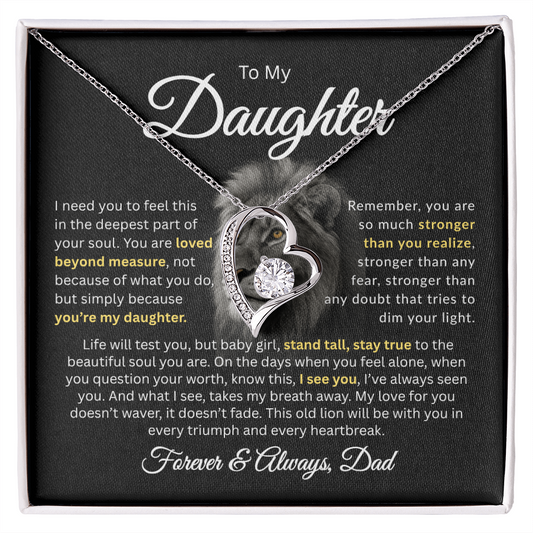 To My Daughter | Loved Beyond Measure | Forever Love Necklace