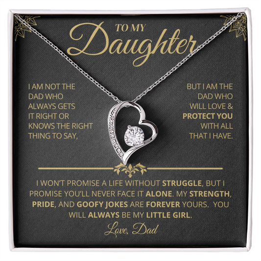 To My Daughter | Always My Little Girl | Forever Love Necklace