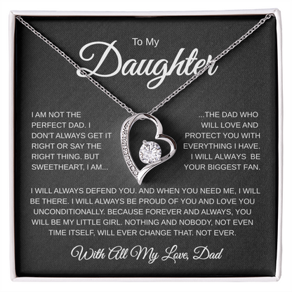 To My Daughter | Not the Perfect Dad | Forever love Necklace