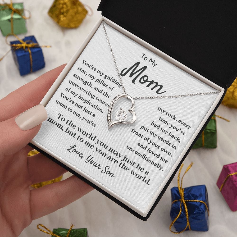 To My Mom | You Are My Rock Necklace