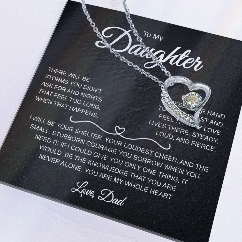 To My Daughter | You Are My Whole Heart | Forever Love Necklace