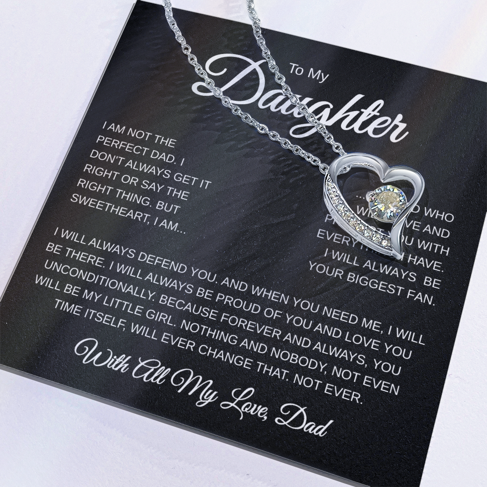 To My Daughter | Not the Perfect Dad | Forever love Necklace