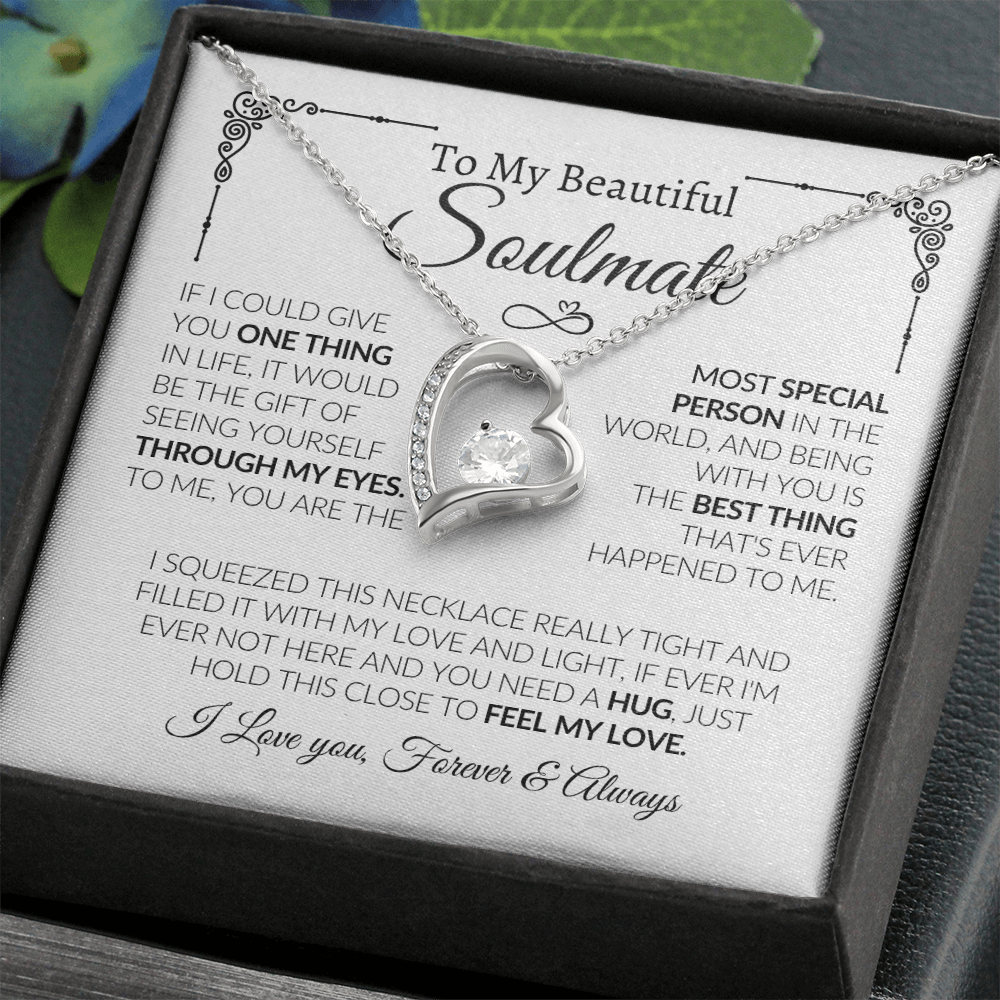 Emotional message card jewelry with Forever Love Necklace