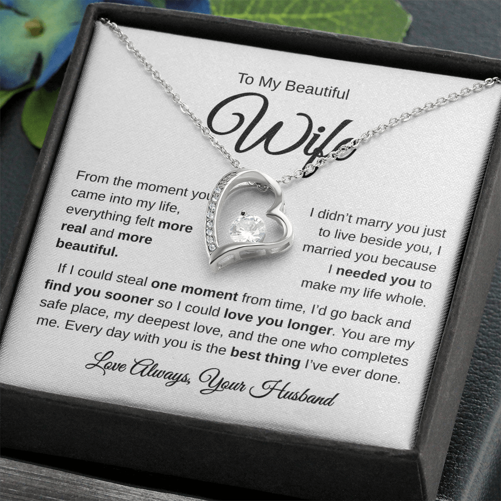To My Beautiful Wife | Best Thing | Forever Love Necklace