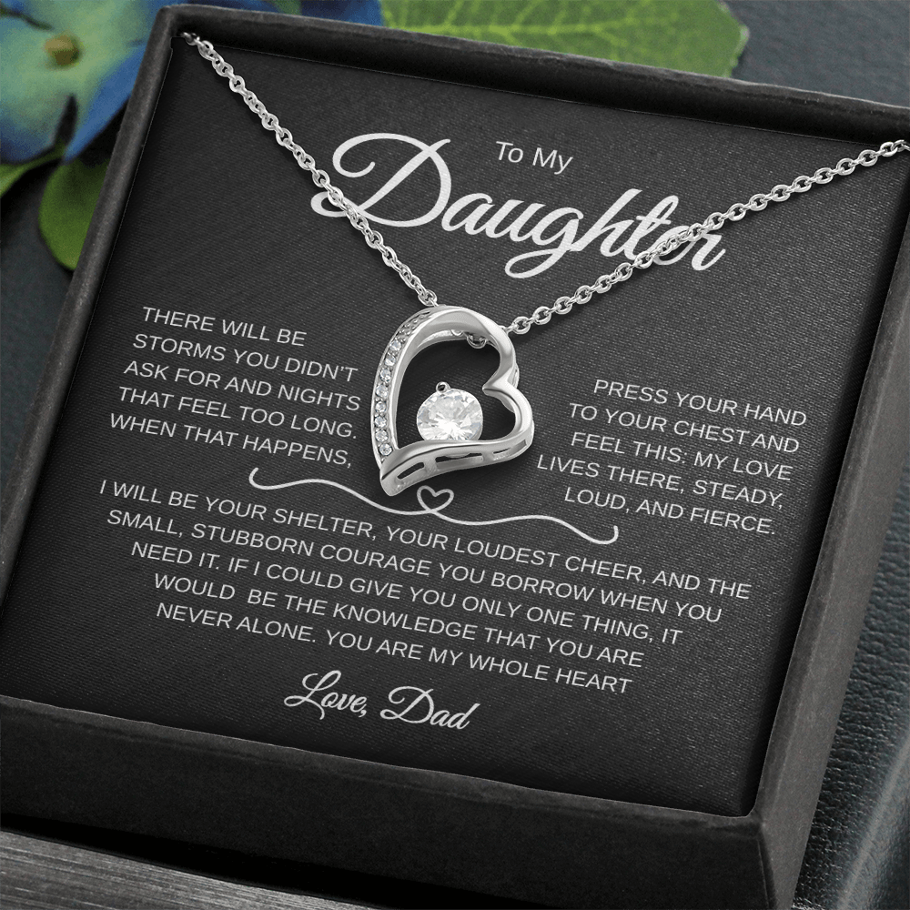 To My Daughter | You Are My Whole Heart | Forever Love Necklace