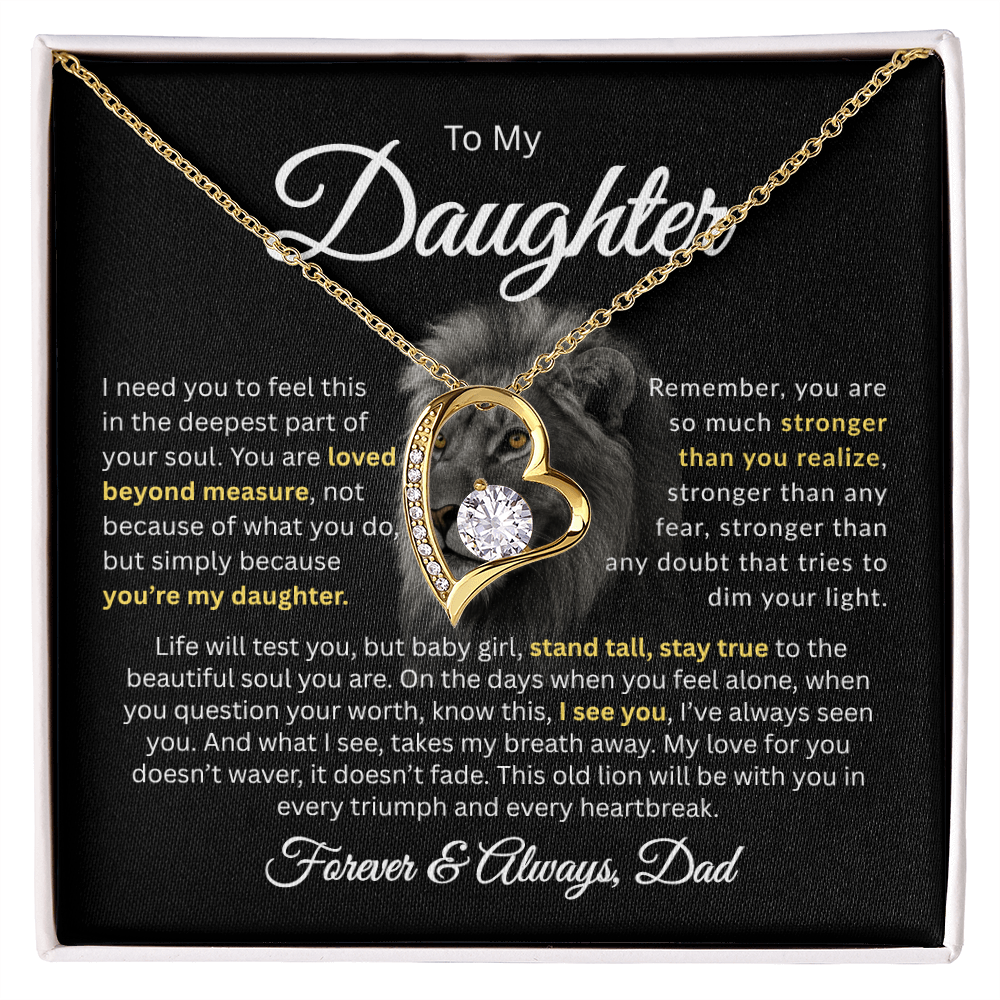 To My Daughter | Loved Beyond Measure | Forever Love Necklace