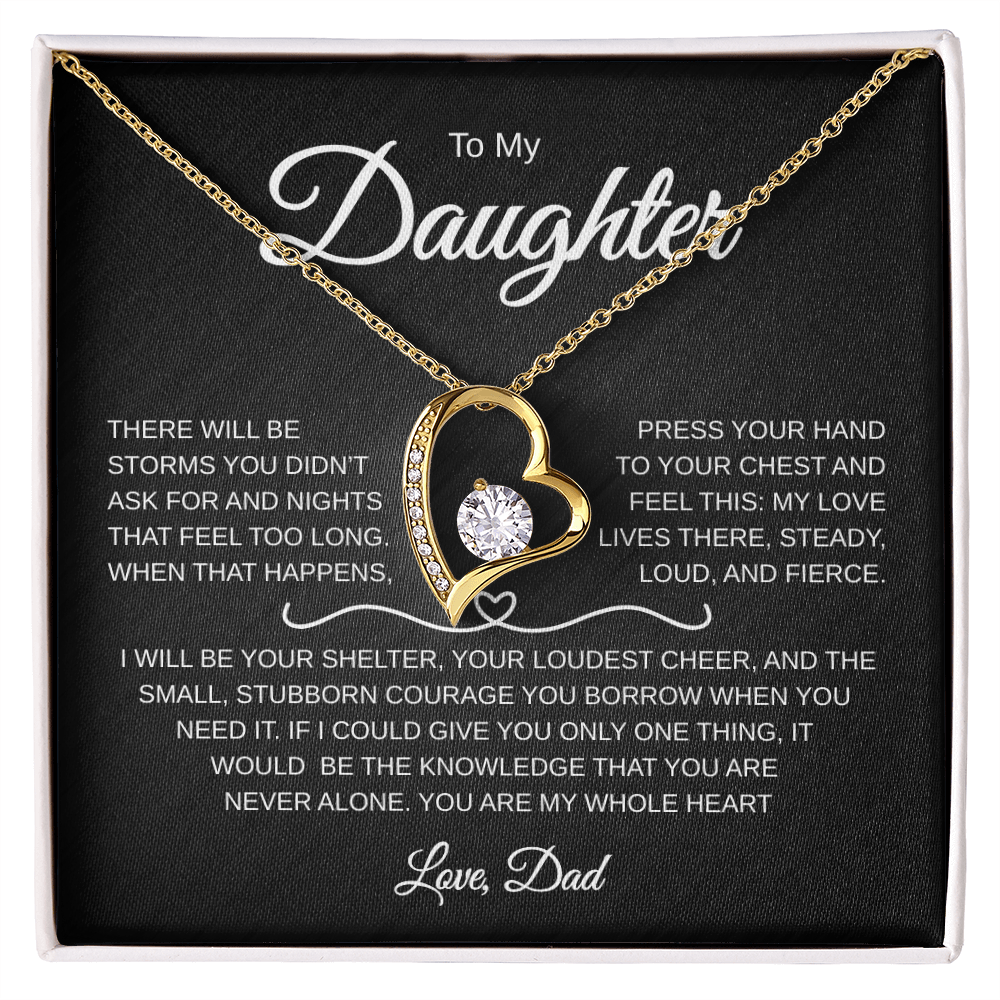 To My Daughter | You Are My Whole Heart | Forever Love Necklace