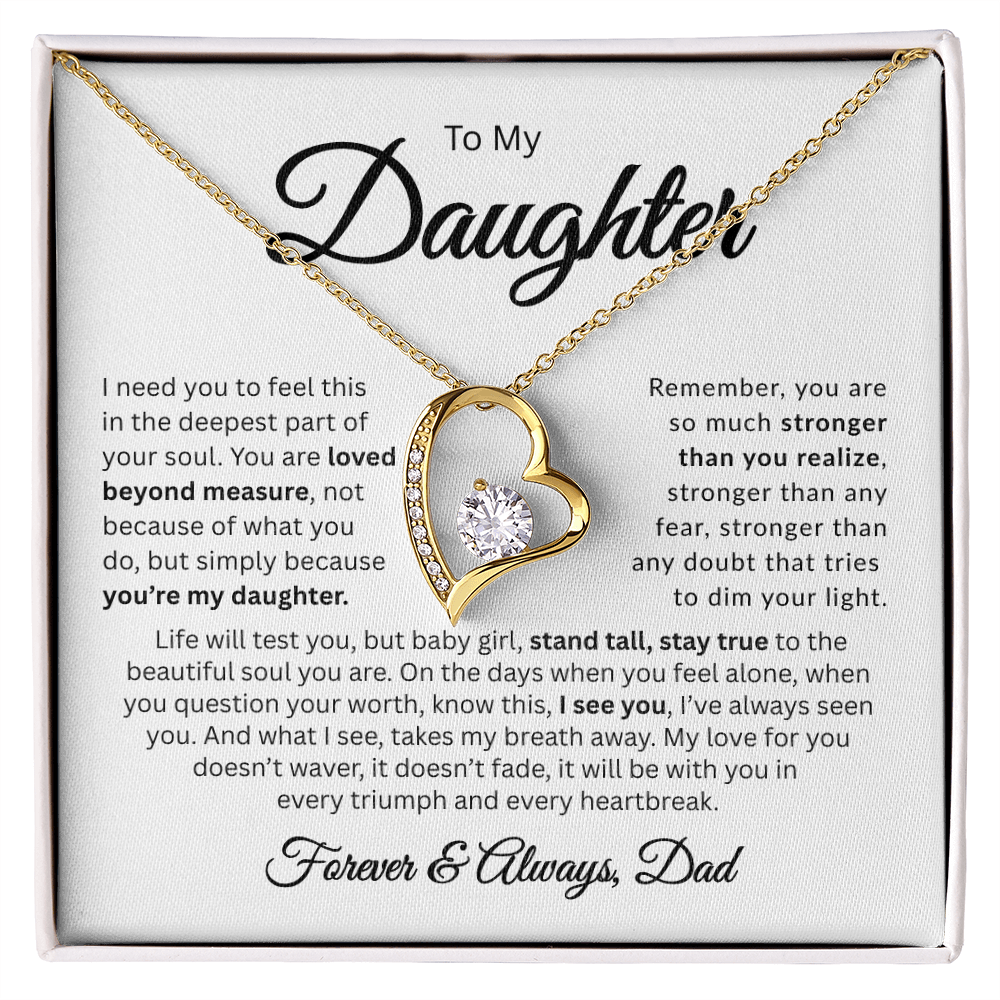 To My Daughter | Loved Beyond Measure | Forever Love Necklace