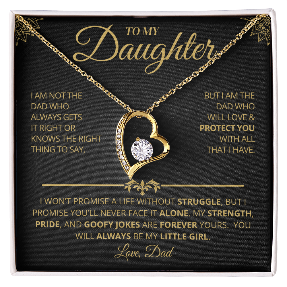 To My Daughter | Always My Little Girl | Forever Love Necklace