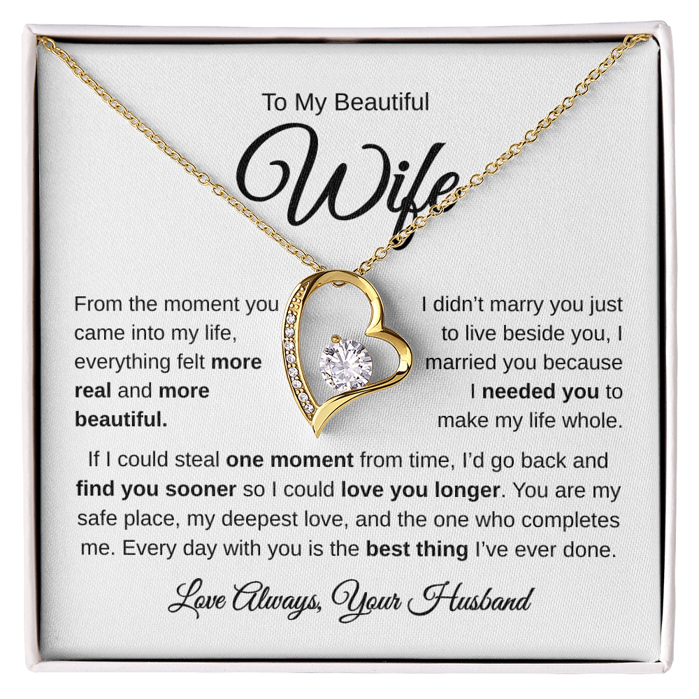 To My Beautiful Wife | Best Thing | Forever Love Necklace