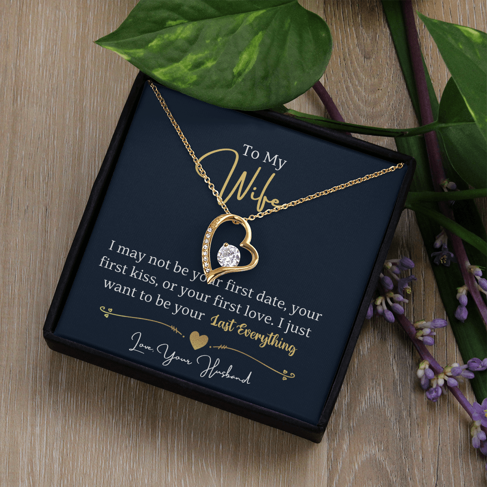 yellow gold finish heart necklace romantic gift for her