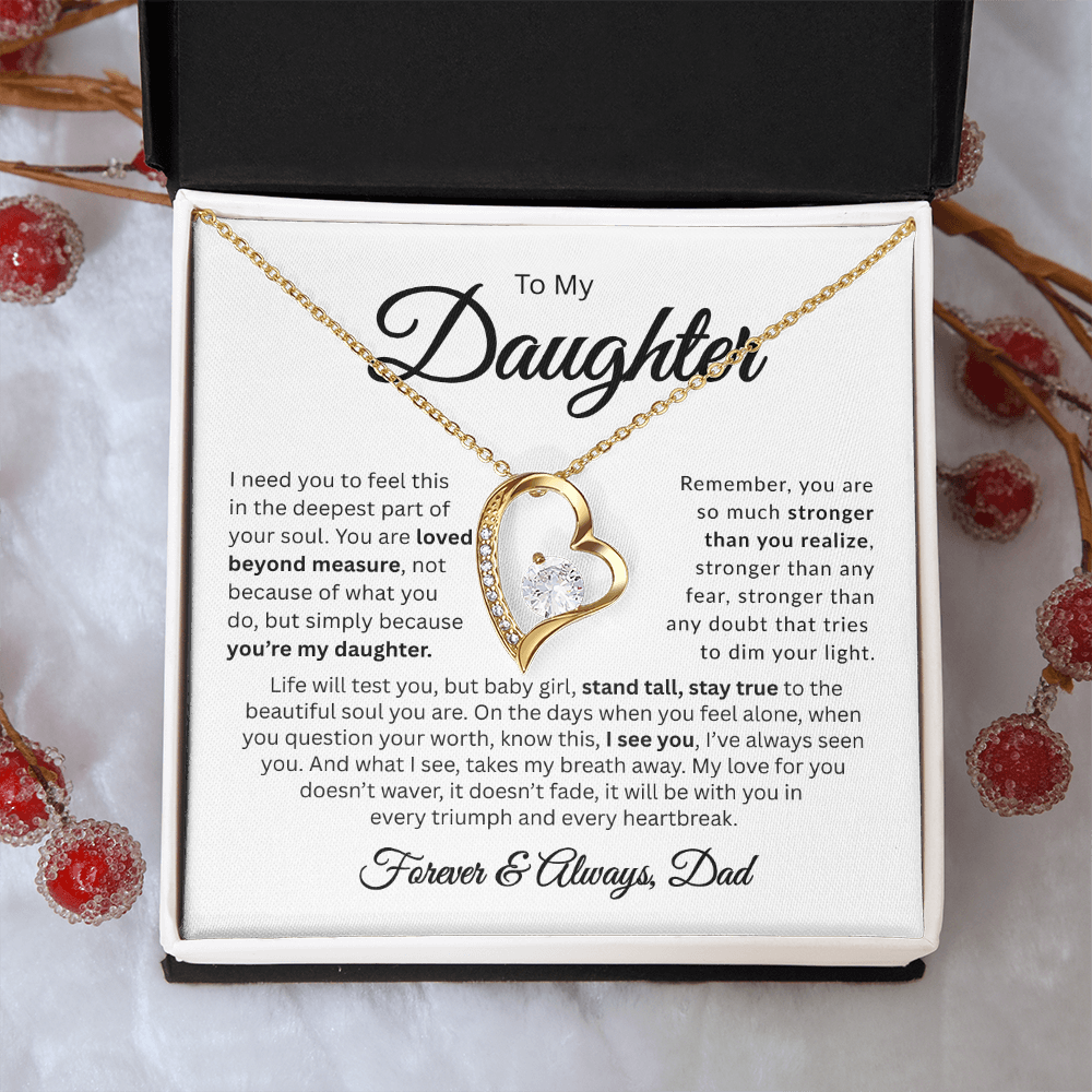 To My Daughter | Loved Beyond Measure | Forever Love Necklace