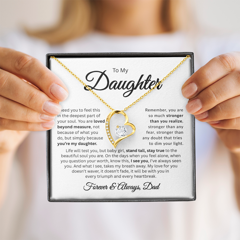 To My Daughter | Loved Beyond Measure | Forever Love Necklace