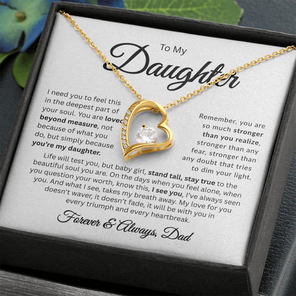 To My Daughter | Loved Beyond Measure | Forever Love Necklace