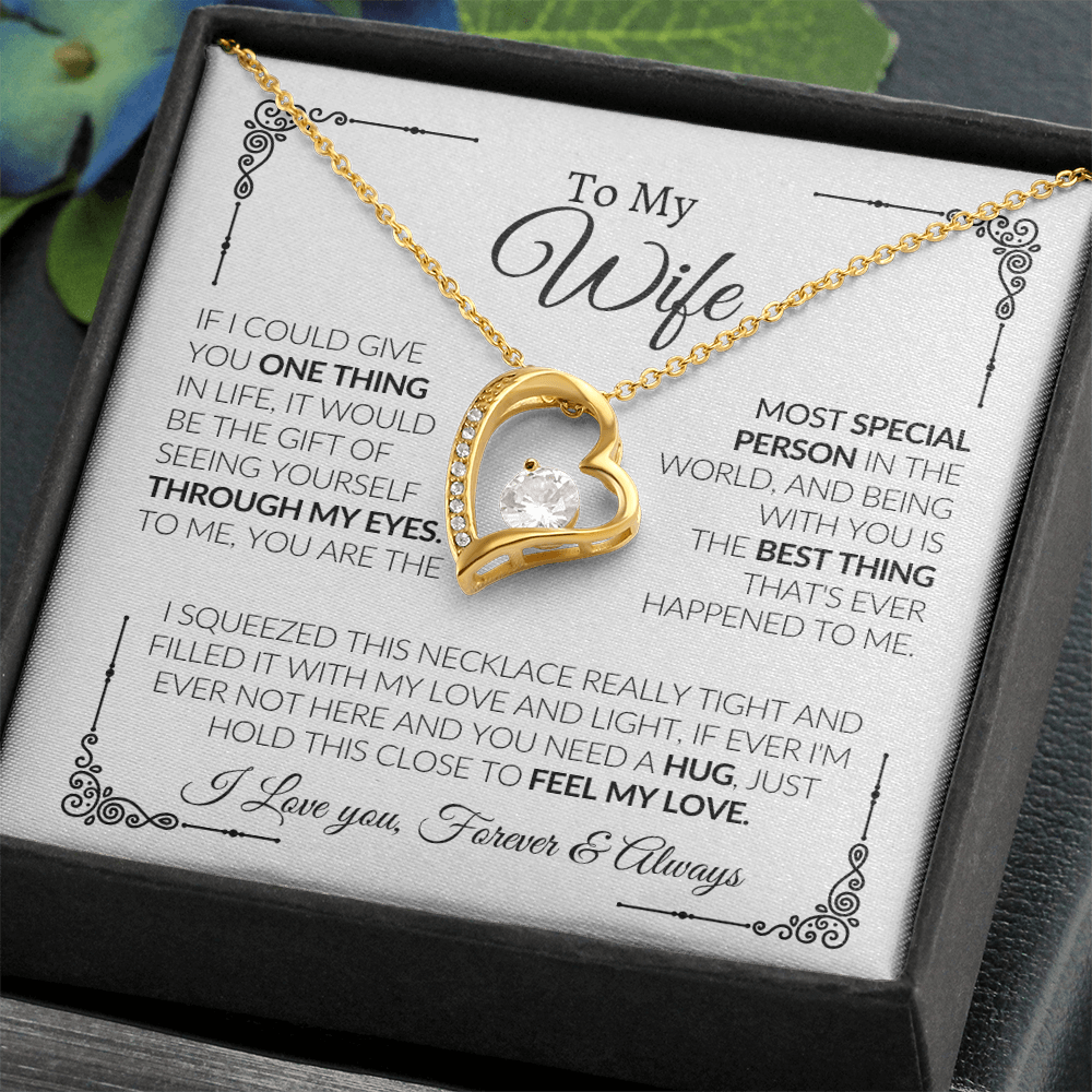 meaningful jewelry gift with message card for wife or girlfriend