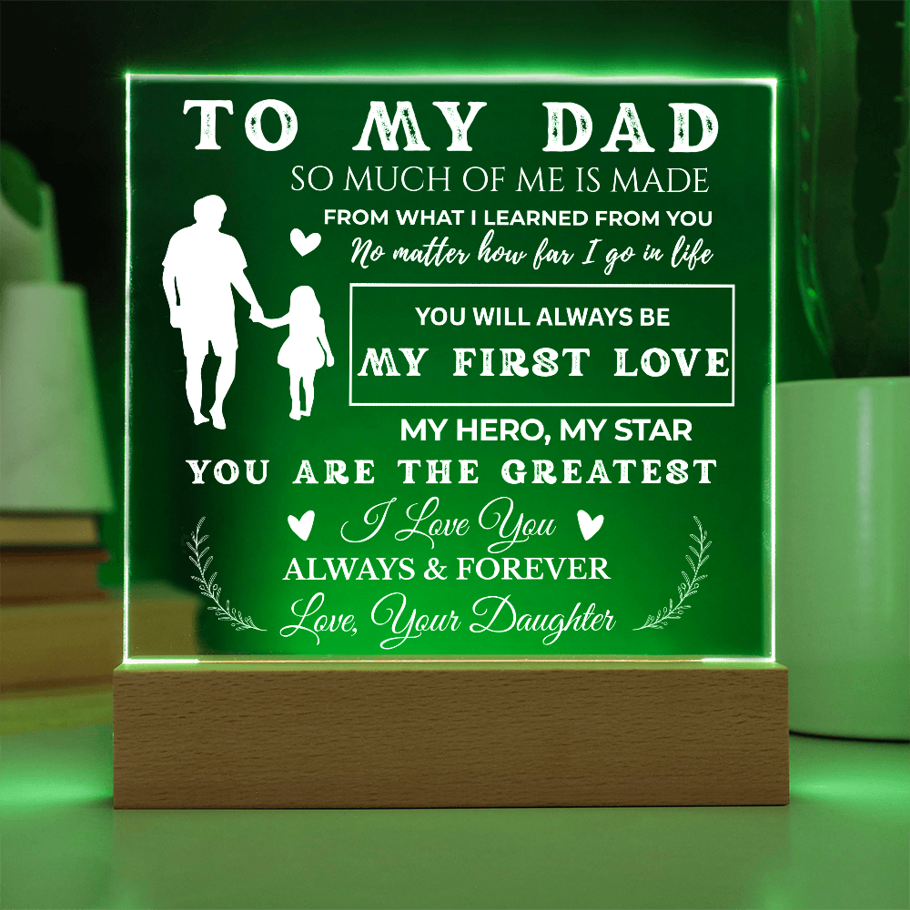 Personalized dad gift from daughter acrylic plaque