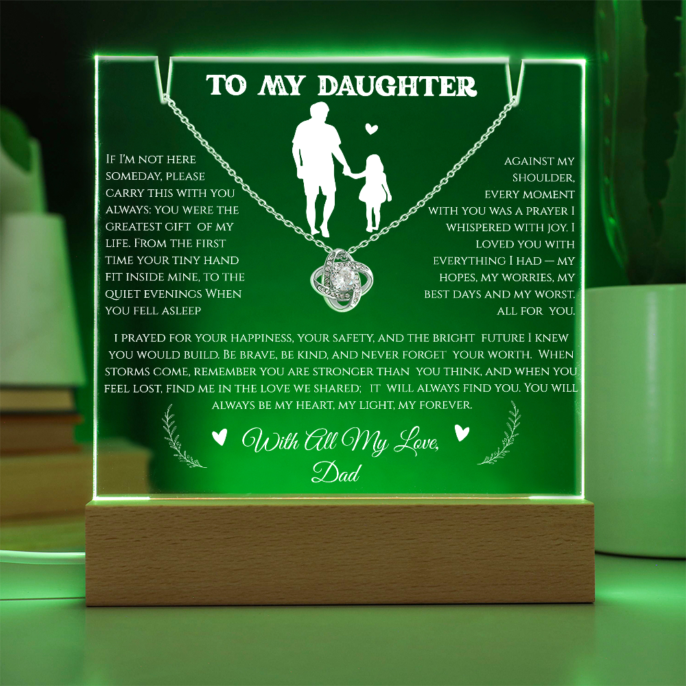 To My Daughter | My Greatest Gift | Acrylic Necklace Combo