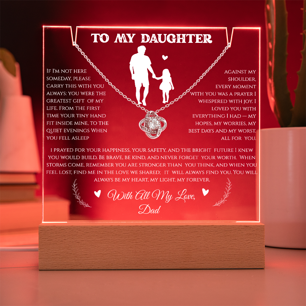 To My Daughter | My Greatest Gift | Acrylic Necklace Combo