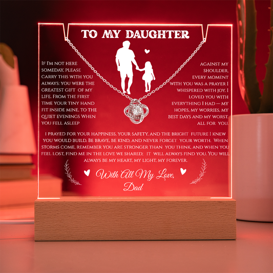 To My Daughter | My Greatest Gift | Acrylic Necklace Combo