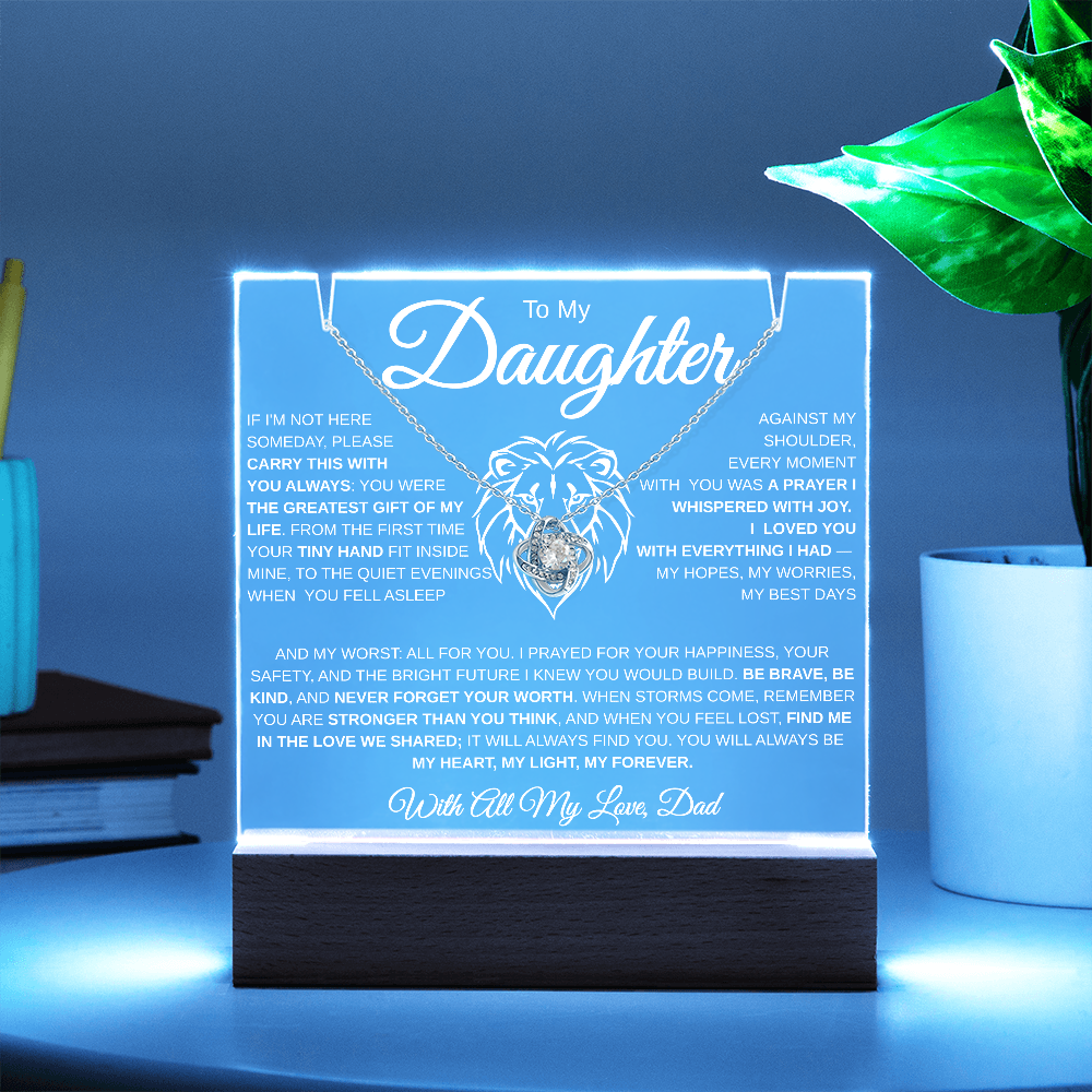 To My Daughter | My Greatest Gift | Acrylic Necklace Combo