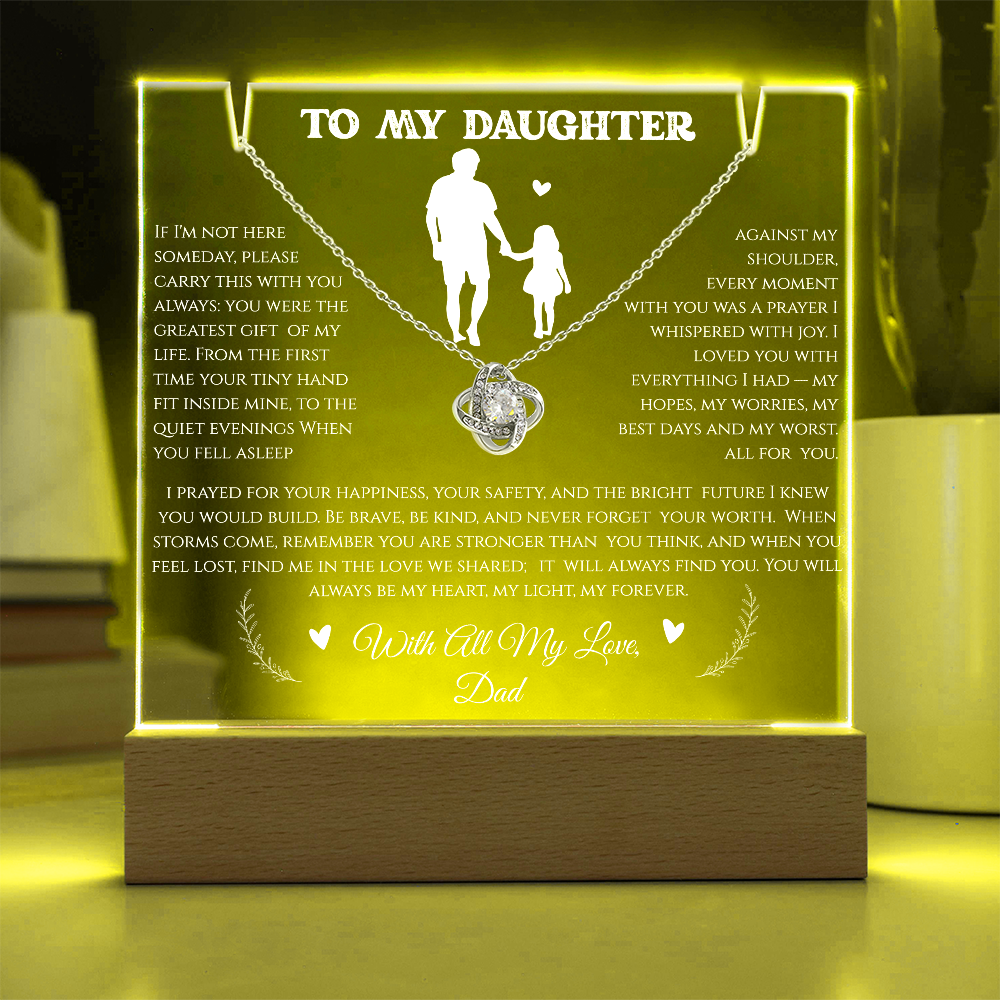 To My Daughter | My Greatest Gift | Acrylic Necklace Combo