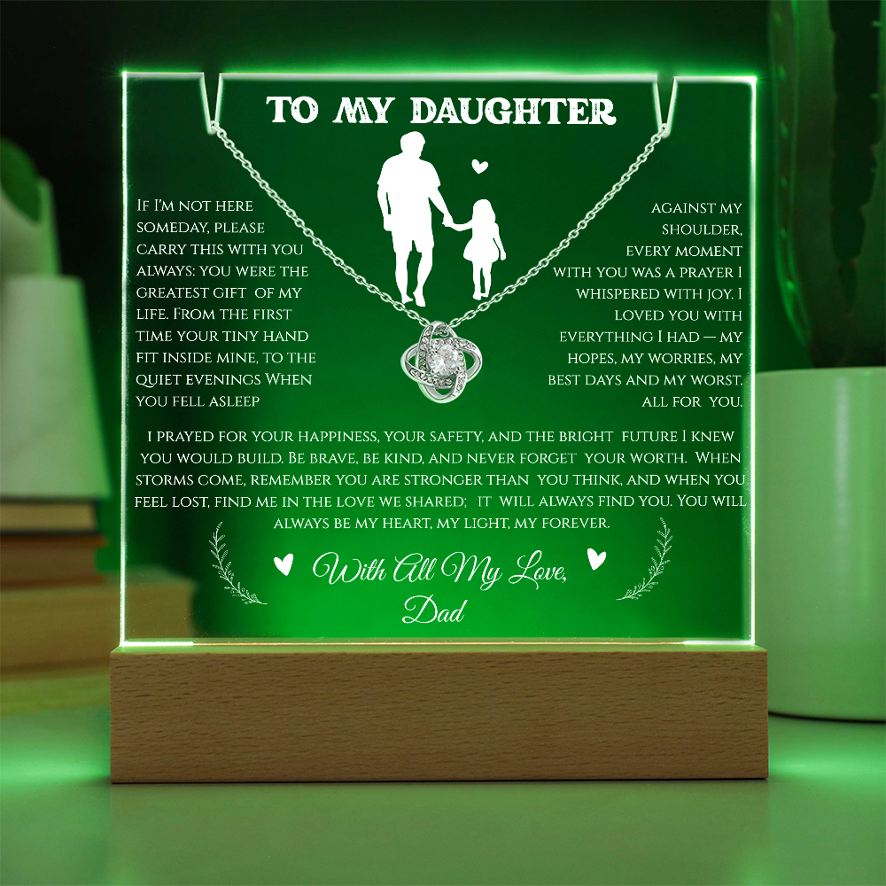 To My Daughter | My Greatest Gift | Acrylic Necklace Combo