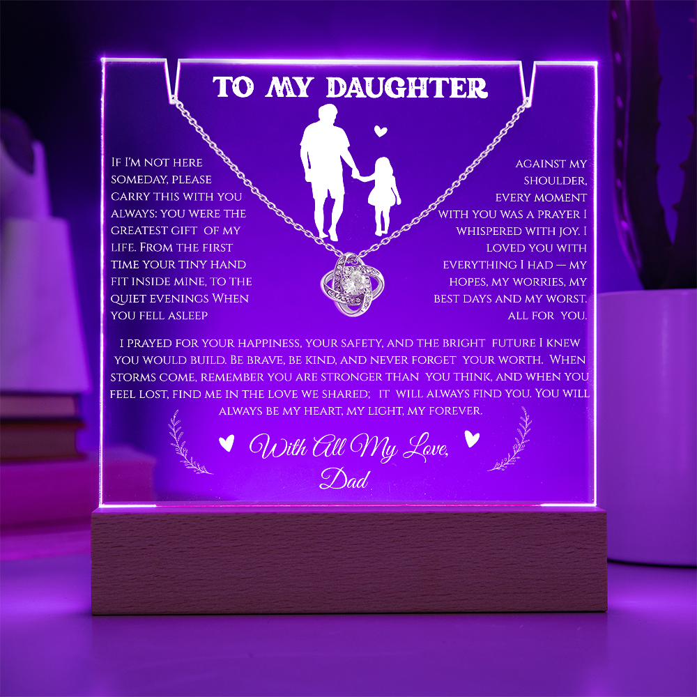 To My Daughter | My Greatest Gift | Acrylic Necklace Combo